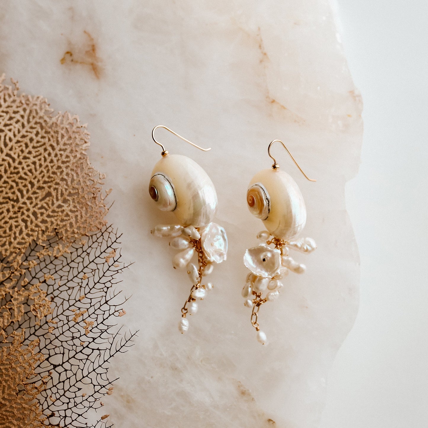 Aphrodite Seashell Earrings